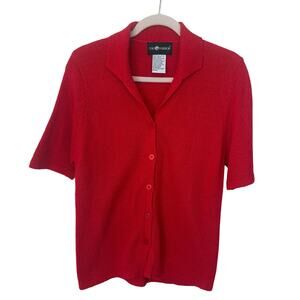 Vintage Sage Harbor Size Small Silk Blend Red Sweater